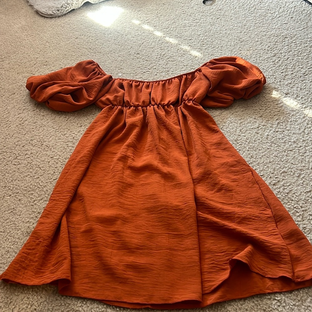 Women’s rust color mini dress